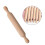 Set van 6 miniatuurrollers van natuurlijk hout, deegroller voor 4