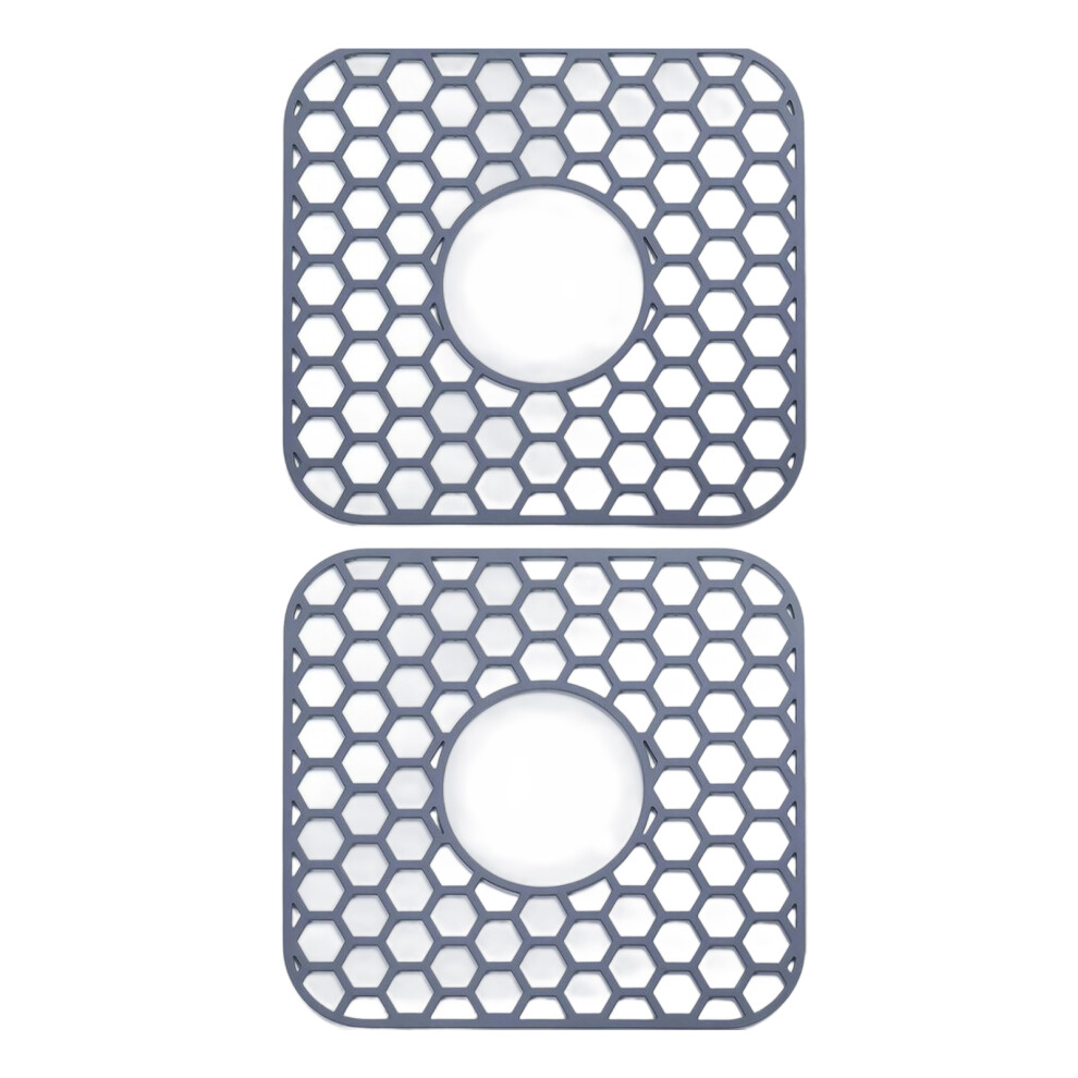 2Pcs Heat Resistant Silicones Sink Protectors Mat With Center 7627000589415