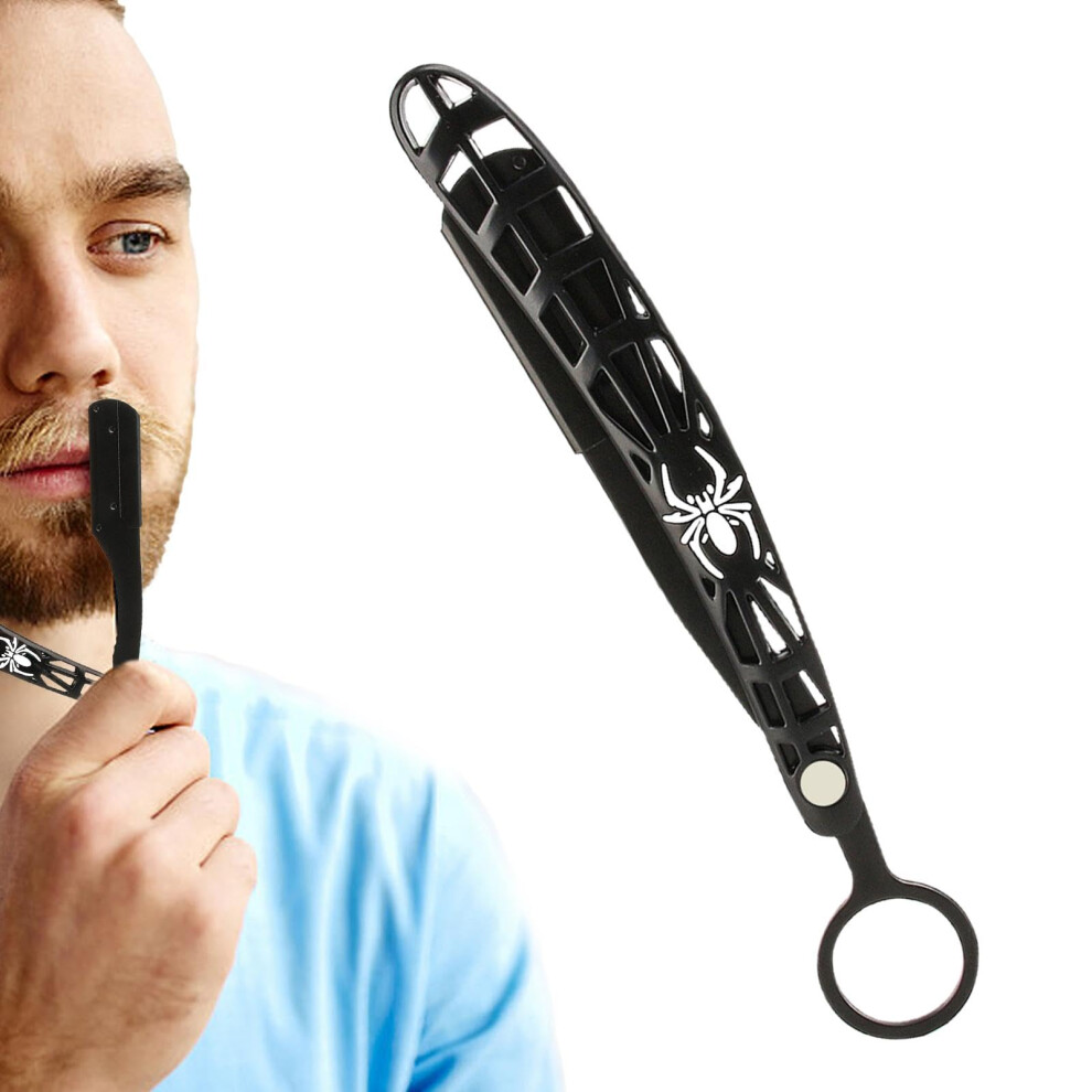 White Razor Holder Barber, Straight Razor Holder Spider Shaving Tool Holder Folding Shaving Tool Stand, Nonslip Razor Holder