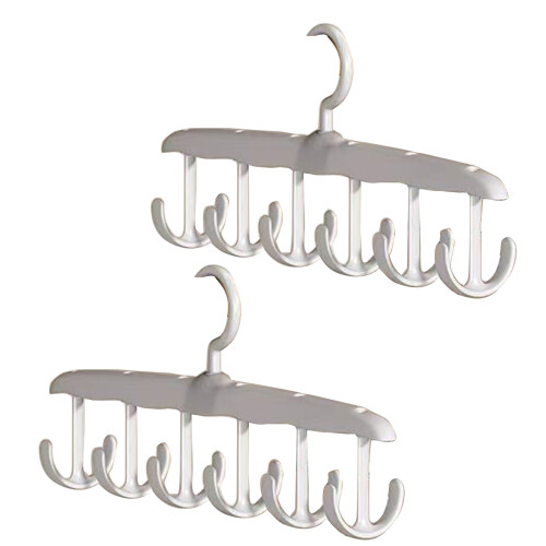 Student Friendly Swivels Garment Hanger Waved Pattern-2 packs