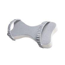 Ergonomic Knee Pillow Memory Foam Pillow for Side Sleepers-grey