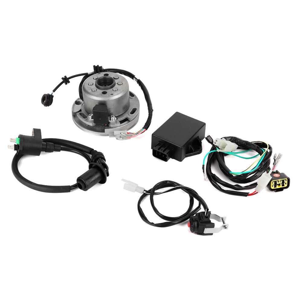 Voltage Regulator Equipped Wire Harness Kit For 50Cc 70Cc 90Cc 110Cc 125Cc Engines Including Cdi Ignition Coil Spark Plug Solenoid Relay And Stator 9190834497624