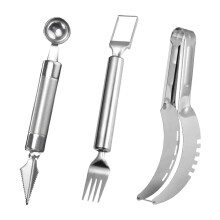 3 Piece Efficient Watermelon Steel Cutting Tools Set Includes-1