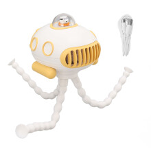 Fleksibel stativvifte med klips for barnevogner, bilseter, oppladbar batteridrevet vifte som sikrer langvarig bruk, stillegående vifte for fredelig