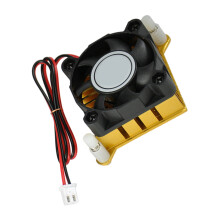 Goldfarbener Aluminium-Kühlkörper, DC5 V, 12 V, 40 mm,-5V XH2.54