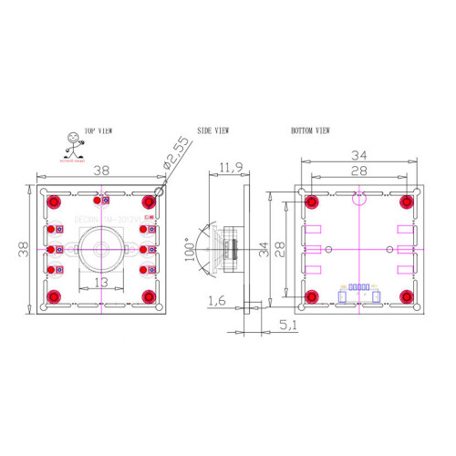 Module de caméra USB OV9732, 3 pièces, objectif-3 ensembles 2