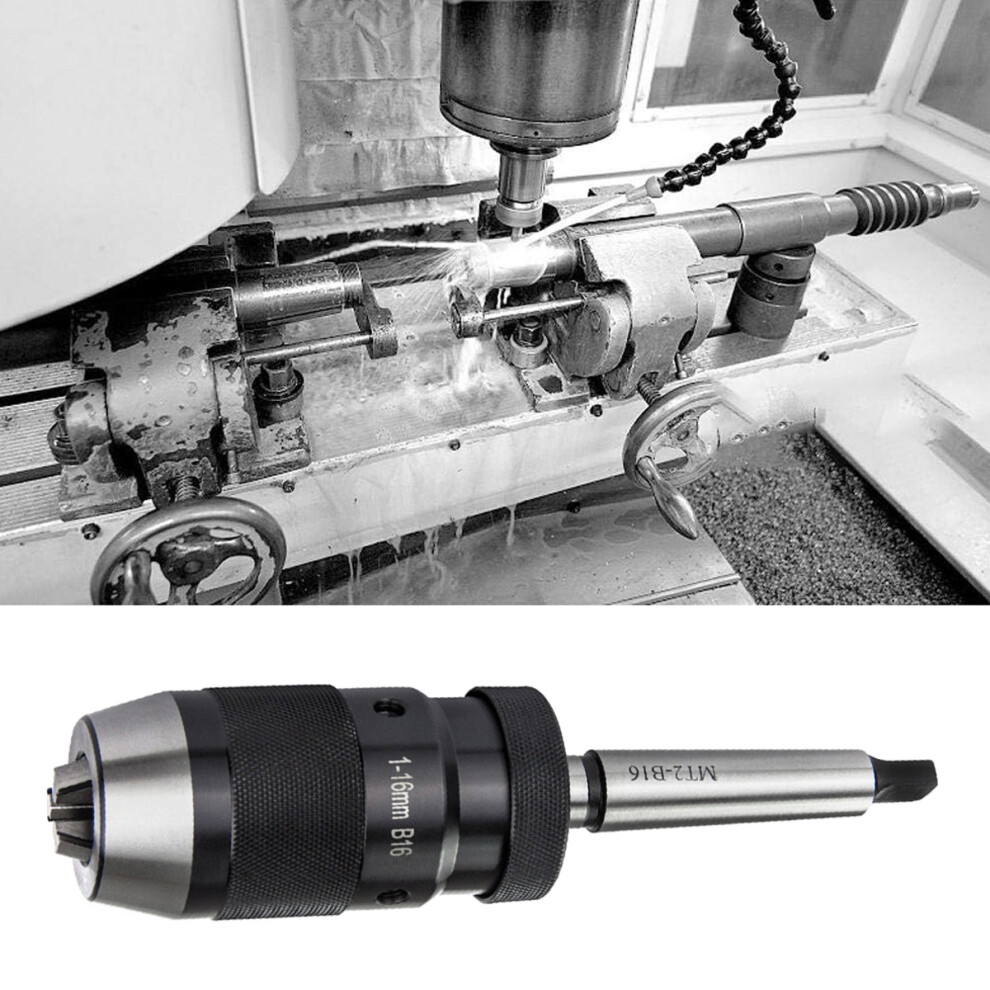Self Tighten Keyless Drill Chuck With Mt2 Arbor, Self Tighten Keyless Drill Chuck 3-Jaw Precision Chuck For Drill Press Milling Machine Lathe, 9128293330947