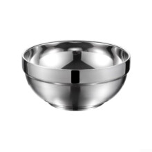 Stainless Steel Double Layer Salad Bowl 16cm, 2Tier Serving Bowl for Dipping Sauces, Rice and Family Meals