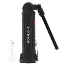 Lampe de travail LED COB avec crochet de suspension, lampe pliable rechargeable magnétiquement, portable pour une utilisation d'urgence en