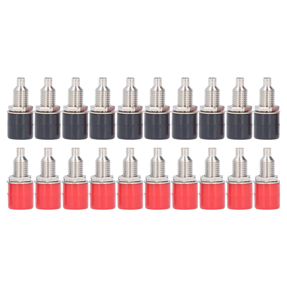 4Mm Banana Socket Jack Connectors, Anti Oxidation And Corrosion Resistance Stable Performance For Amplifier Speaker Wiring, Color Coded Red And Black 9358999775449