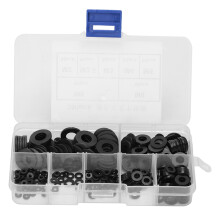 Arruelas planas de nylon para parafusos métricos, kit de arruelas planas resistentes à corrosão para parafusos M2, M2.5, M3, M4, M5, M6 e M8,