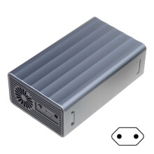 Boîtier de disque externe en aluminium avec doubles emplacements