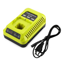 Chargeur de remplacement pour batterie Ryobi 18V MAX, chargeur rapide avec indicateur LED, chargeur double chimie pour batteries lithium et Ni-Cd