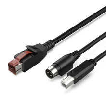 USB naar 3Pin Power Din Mannelijke USB2.0 B Mannelijke Kabellijn