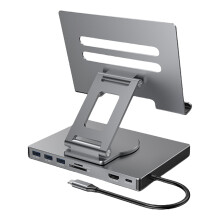 Station d'accueil USB type-c 8/9 en 1 en aluminium,-Huit en un