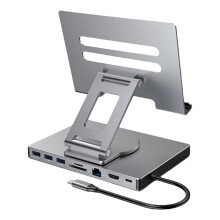 4K 60Hz Gigabit Ethernet Port USB3.0 Splitter Hub-9 in 1