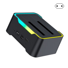 Two Bay Hard Drive Enclosure Reader Type C 3.5 2.5inch Drives