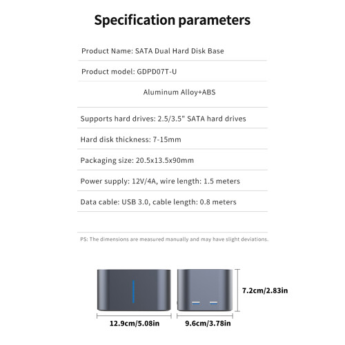 External Hard Disk Docking Station for 2.5/3.5Inch Solid Disks 2