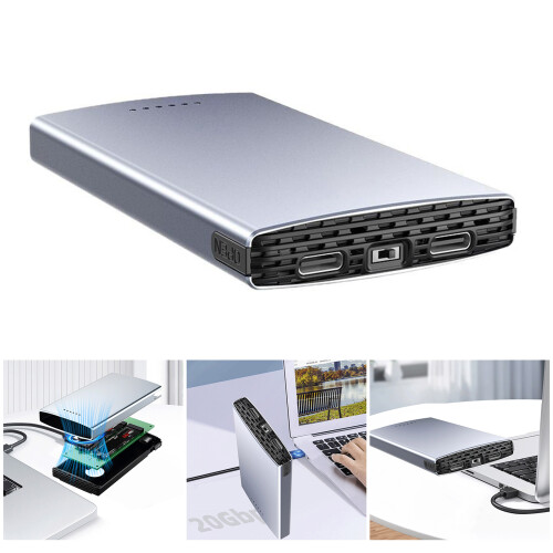 M.2 Solid Disk-behuizing voor dubbele schijf 20 Gbps dubbele 1