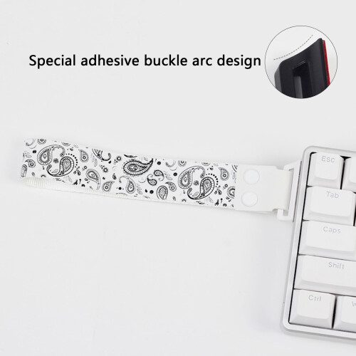Keyboard Strap Adhesive Fire68 Snap Rope Easy to-Black contour 2