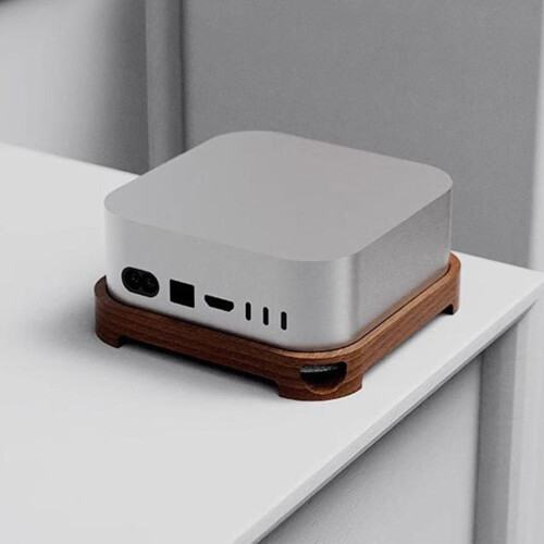 Quality Wood Stand for MiniM4 Computer Enhancing Cooling Stand 1