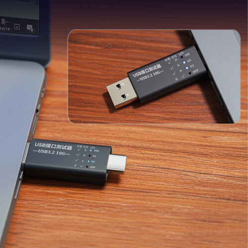 Type C naar USB A-interfacetester met LED-spannings- en-Oranje 1