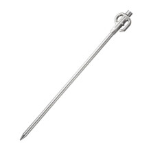 Multifunctional dog stake with swivel ring, versatile ground anchor for camping.