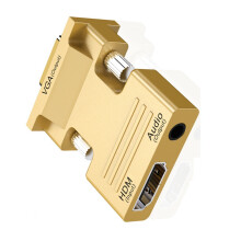 Adaptateur Plugs And Play HDTV vers VGA pour divers appareils-Or