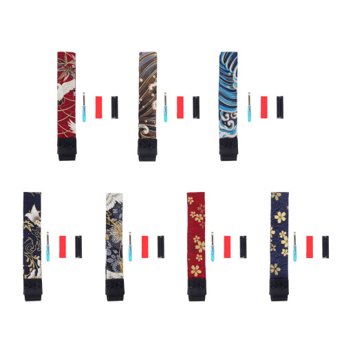 Gold Foil Fabric Keyboard Lanyard Keyboard Strap- wave black 1