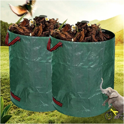 Garden Garbage Bags Foldable Reusable Trash Storage Container 400L 1