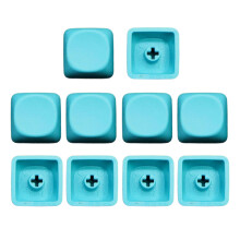 10 stuks PBT Keycaps MOA Profiel 1U Blank Supplement-Meer blauw