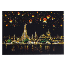 Magic Scratch Art Paper and Pen Set, Black Scratch Art City Series Night Scene DIY Craft, 40 x 28 cm
