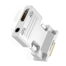 Adaptateur HDTV vers VGA résolution 1080P avec sortie-Blanc
