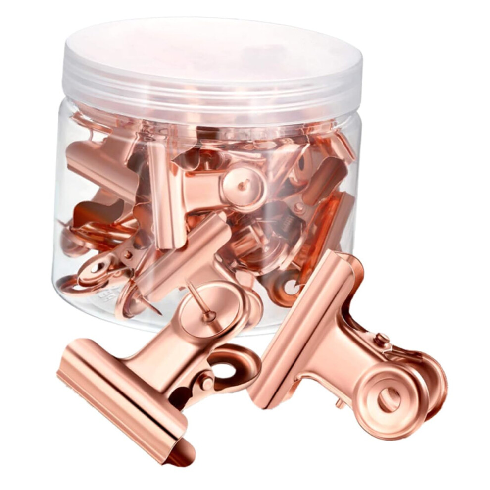 30 Pieces Picture Clips Decorative Push Pins Rose Gold For Corkboards, Photo Walls, And Diy Projects, Securing Photos And Notes. 9412369034526