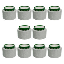 Aquarium Plant Fixed Rings Set - 10 Ceramic Plant Anchors with Baskets and Cotton Fillers for Freshwater Aquariums