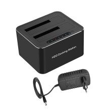 External Hard Disk Enclosure Double Bay USB3.0 5Gbps Supports