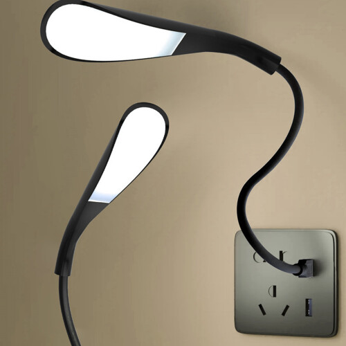USB Touch LED Table Lamp Mini USB Light for Bedroom Study-White 2