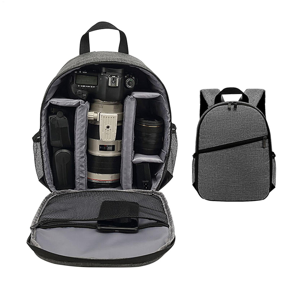 Camera Backpack Waterproof Dslr Camera Bag, Large Capacity Travel Backpack For Lenses, Flashes, Gray 9426802280289