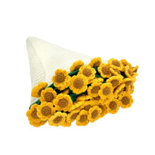 Bouquet Blanket Hand Knitted Flower Blanket Flower Throw Blanket Gift Handmade Bloom Bouquet Cover