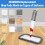 Ergonomic Handle Spray Mops, Wet Mop with Washable Pads 5