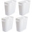 Slim Trash Can with Compact Design, Durable Plastic Garbage Bin for Easy Transportation, Thoughtfully Sized for Versatile Use in Small Spaces, White ( 1