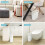 Slim Trash Can with Compact Design, Durable Plastic Garbage Bin for Easy Transportation, Thoughtfully Sized for Versatile Use in Small Spaces, White ( 3