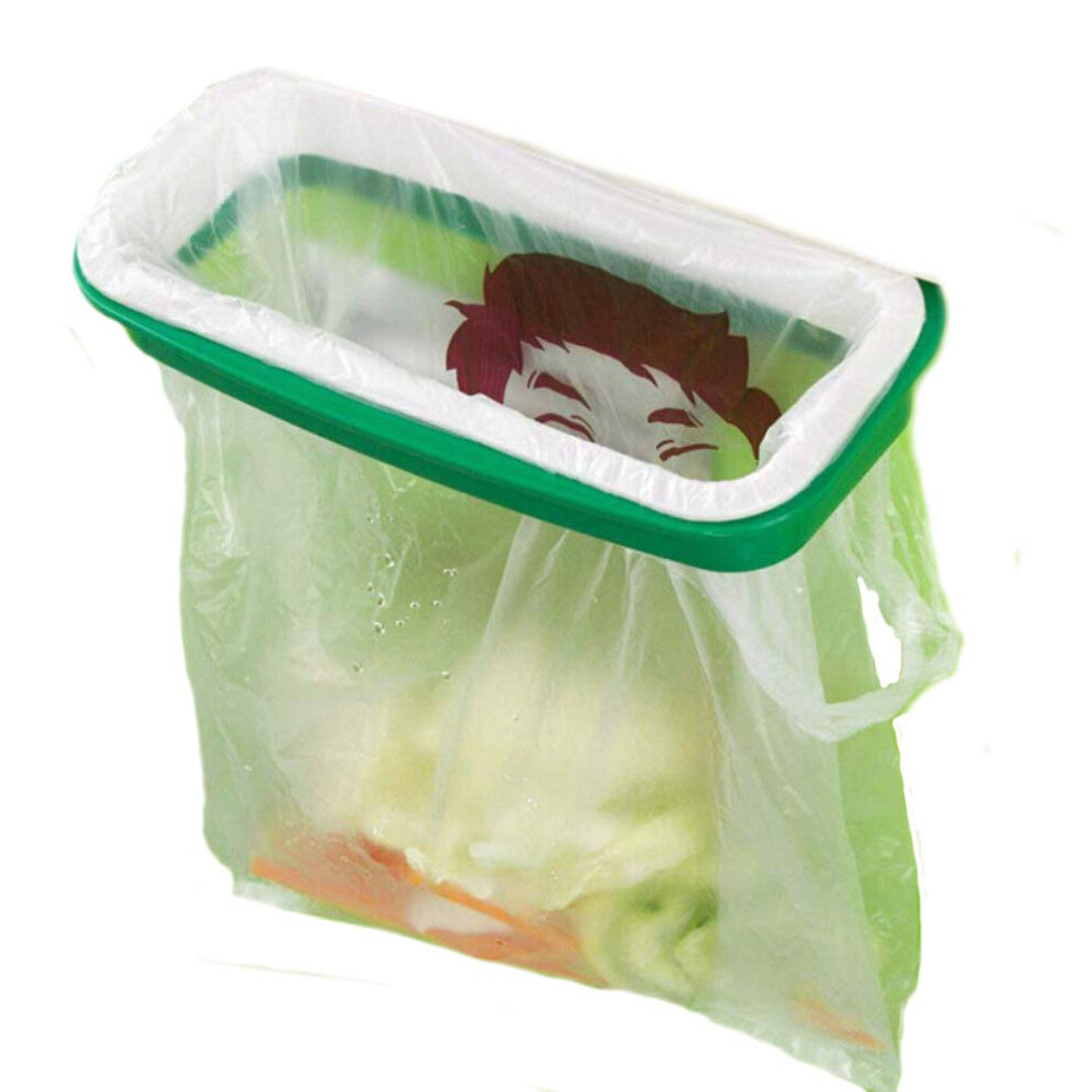 Convenient Size Portable Trash Bag Holder, Kitchen Garbage Bag Plastic Bracket Over The Cabinet Trash Bag Holder For Kitchen, Space-Saving Design Keep 9148971878424