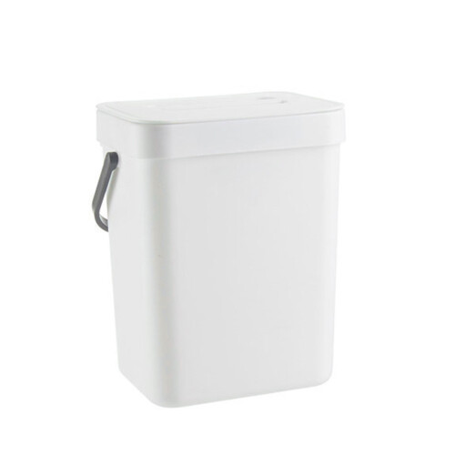 Countertop Compost Bin with Detachable Handle, Detachable Handle Small Trash Can with Lid, Mountable Trash Bin with Space Efficient Design, Wall Mount