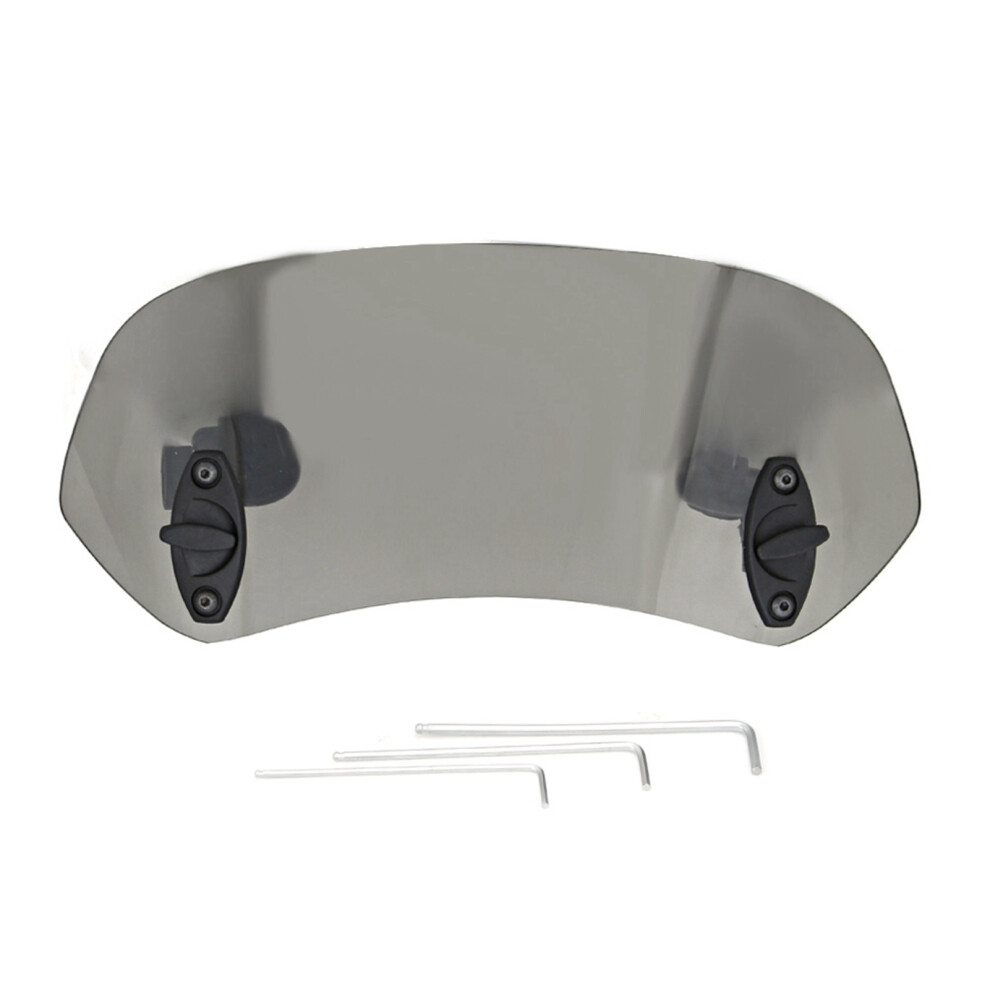 Universal Motorcycle Fitment Windscreen Extension, Helmet Buffeting Reduction, Simple Quick Installation Stable Bracket Design For Double Linked 9176269138356
