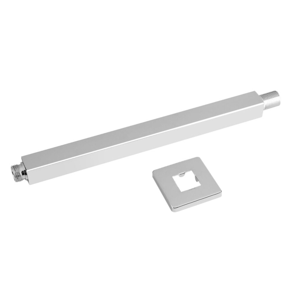 Rain Shower Head Extension, Elegant Stainless Steel Shower Arm With Flange And Teflon Tape, For A Luxurious And Rust-Resistant Bathing Experience 9148971002775