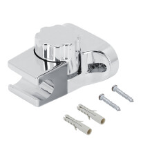 Adjustable Shower Holder for Bathroom, Sturdy Abs Plastic Wall Mounted Bracket with Knob for Tightness Adjustment, Space Saving and Corrosion