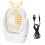 Portable Travel Size Table Fan, Shockproof Solid Durable ABS Material White Desk Fan 1