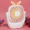 Portable Travel Size Table Fan, Shockproof Solid Durable ABS Material White Desk Fan 4