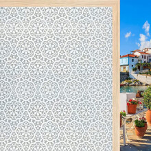 Milchglasfolie, dekorative Fensterfolie für Sichtschutz, wiederverwendbare Sonnenschutzfolie mit attraktivem Muster, wärmeabweisend und vielseitig